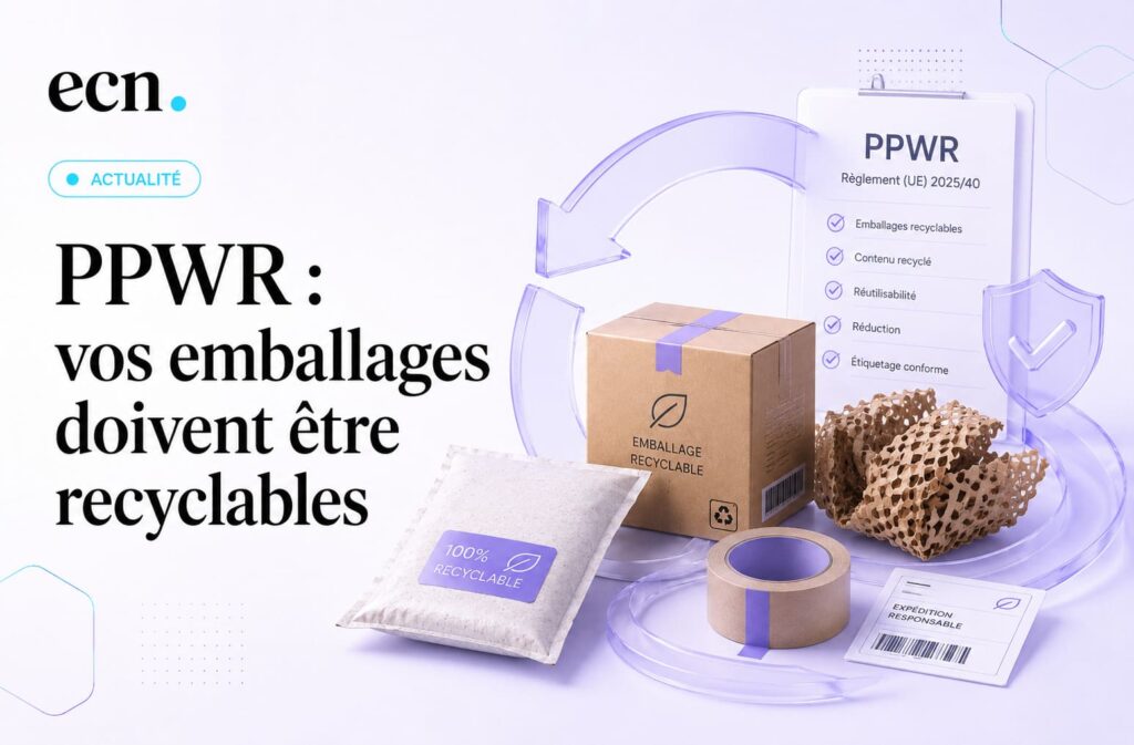 PPWR depuis le 12 août 2026, les emballages e-commerce doivent être recyclables