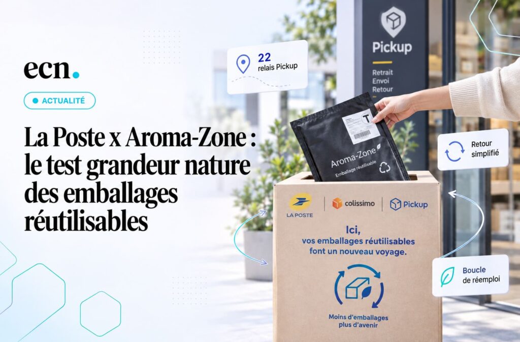 Emballage réutilisable e-commerce le modèle de reverse logistique de La Poste et Aroma-Zone