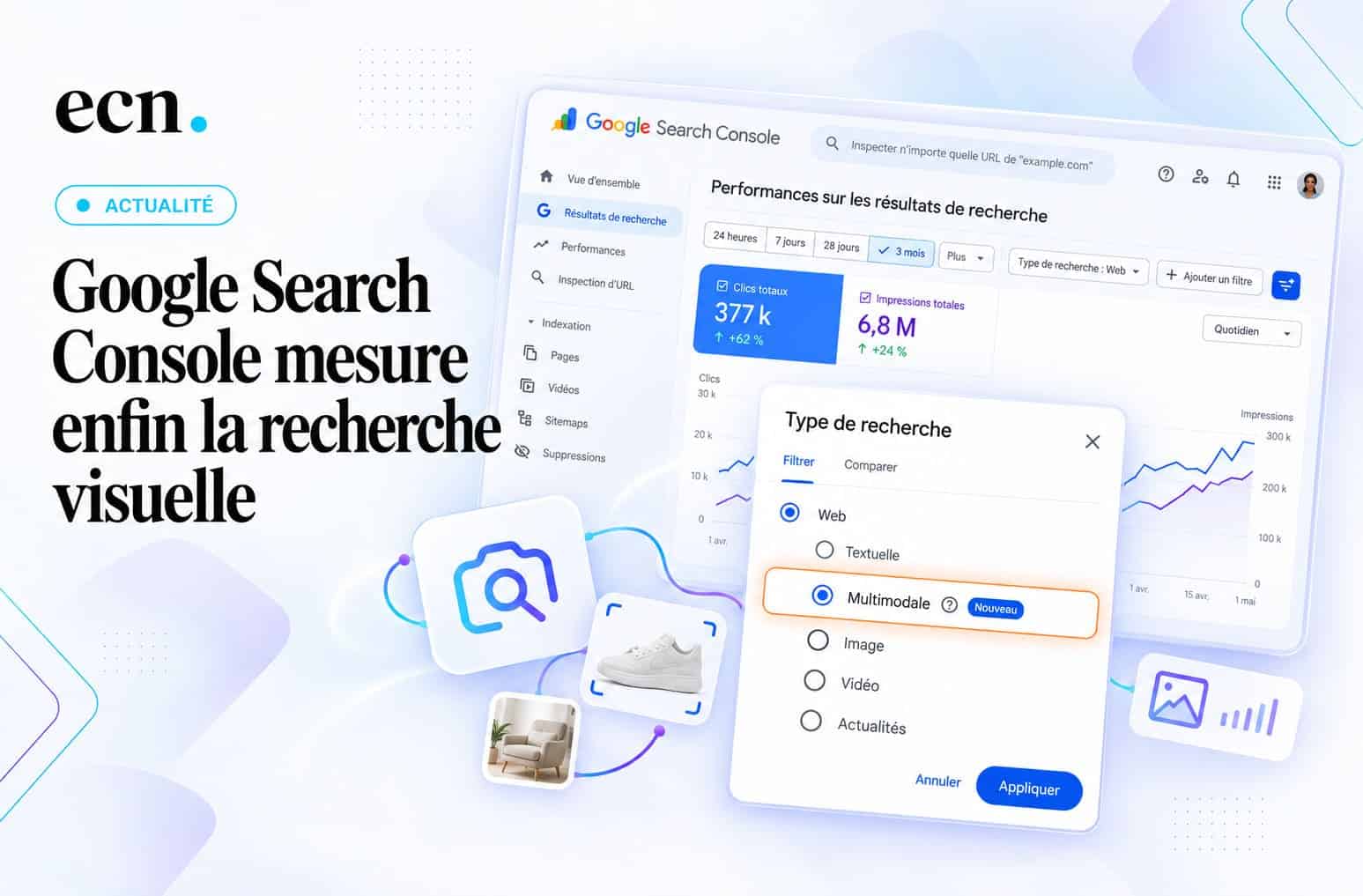 Google Search Console mesure désormais le trafic issu de Google Lens et des recherches visuelles