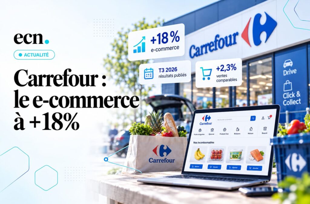 Carrefour : le e-commerce progresse de 18%, mais la fin d’année s’annonce plus difficile