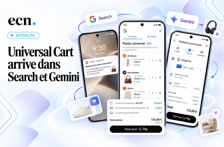 Google déploie Universal Cart aux États-Unis dans Search et Gemini