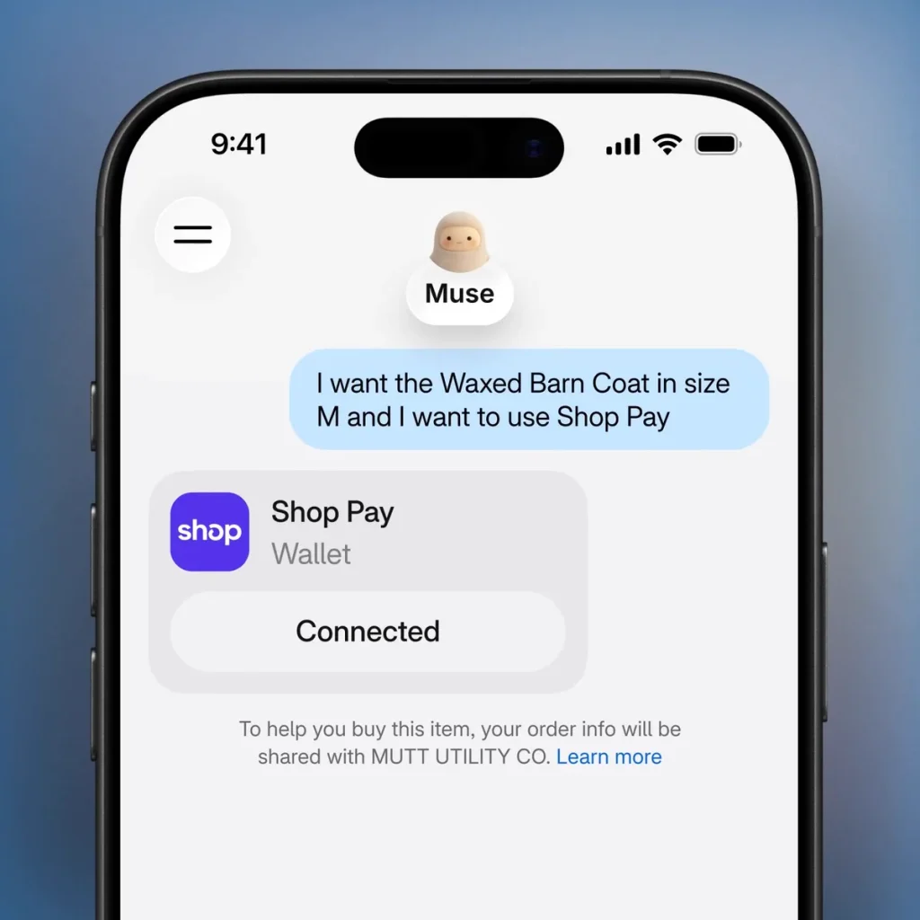 Meta Muse Shop Pay int&eacute;gration