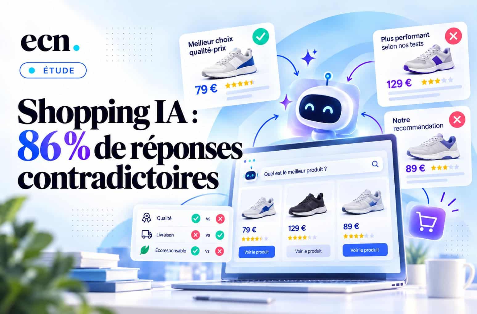 Shopping IA : 86% des requêtes génèrent des contradictions factuelles