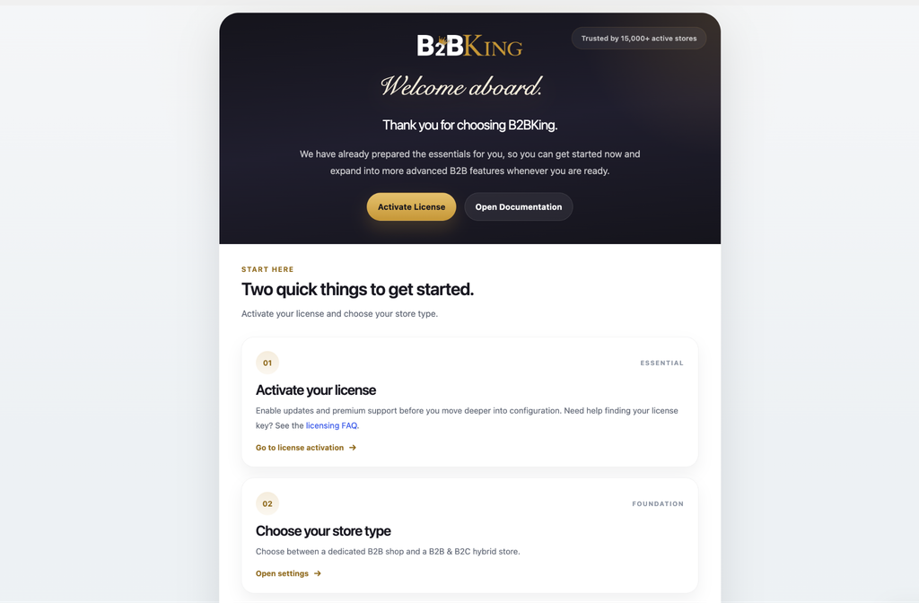B2BKing page d&rsquo;accueil