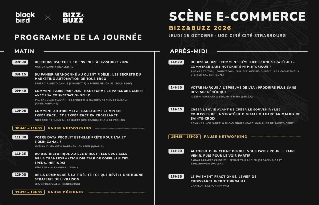 Bizz&Buzz 2026 : une journée dédiée à l’e-commerce à Strasbourg programme de Bizz&Buzz 2026
